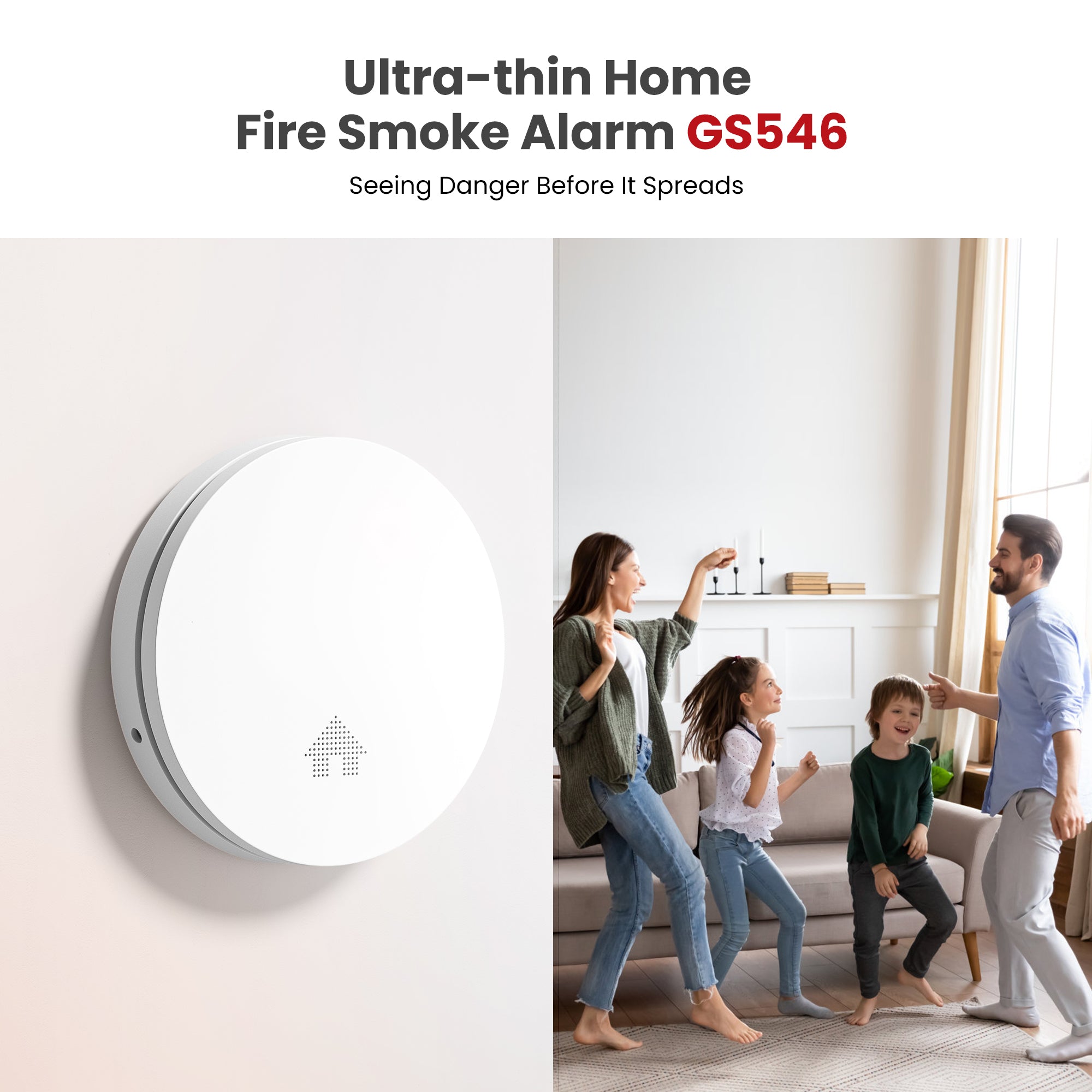 Putogesafe GS546 Ultra-thin Home Fire Smoke Alarm