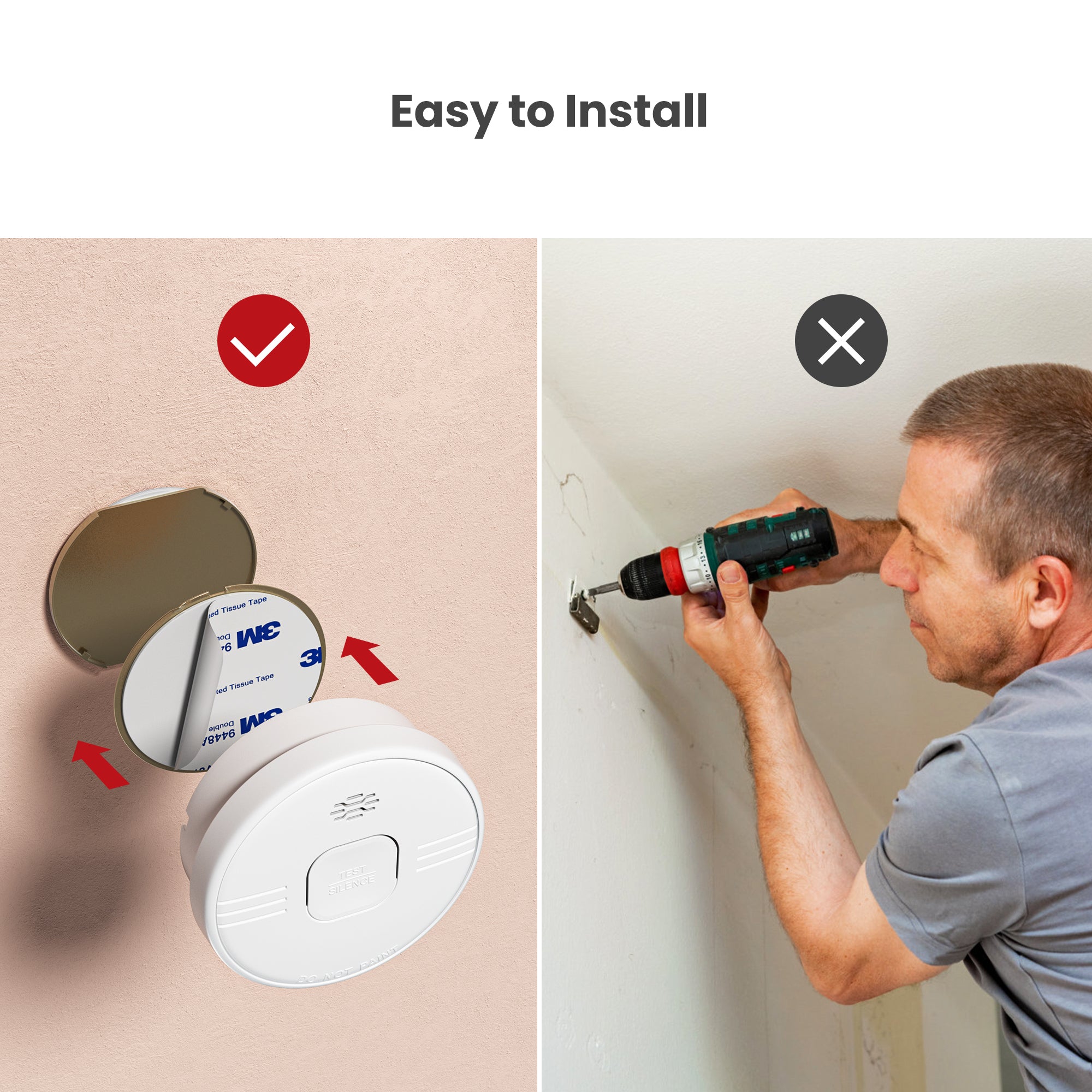 How to Install a Smoke Alarm Without Drilling